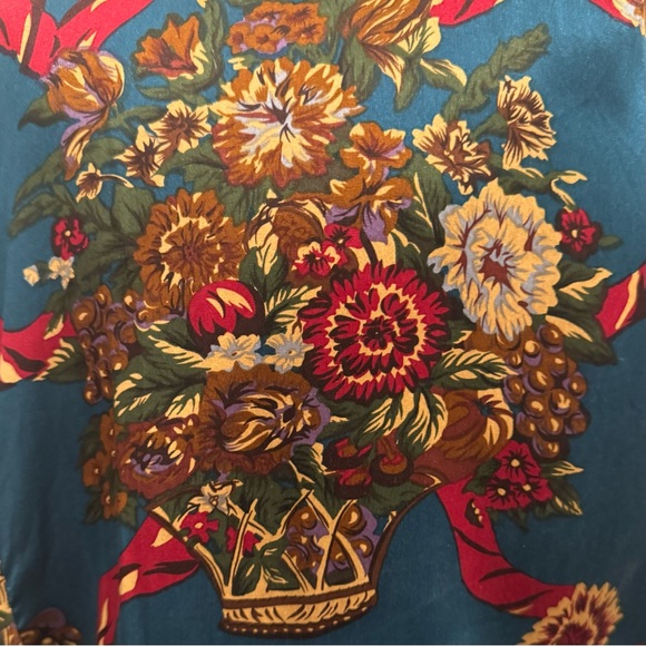 Victoria’s Secret Silk Quilted 90s Teal Luxury Gold Label Maxi Gown Vintage Robe - Picture 8 of 10